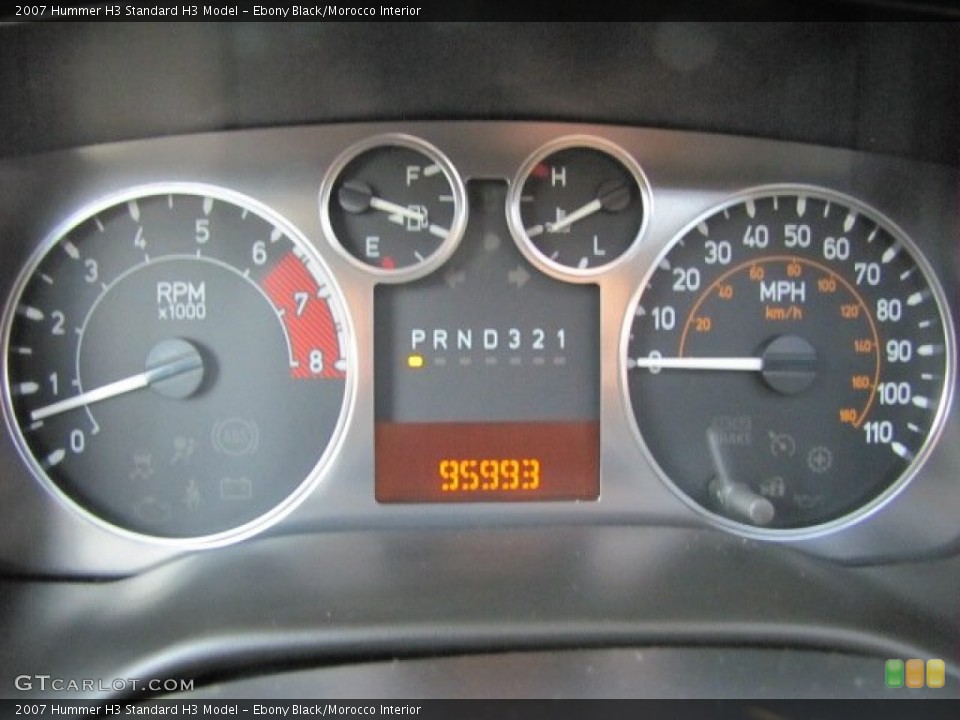 Ebony Black/Morocco Interior Gauges for the 2007 Hummer H3  #73793815