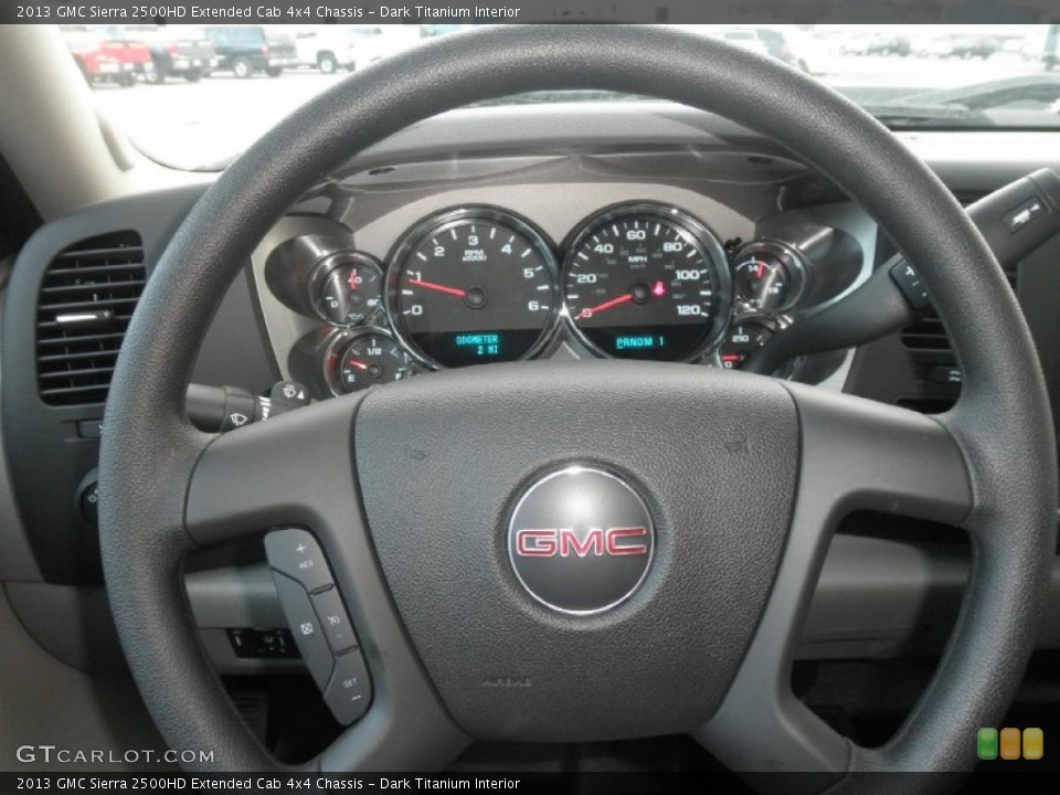 Dark Titanium Interior Steering Wheel for the 2013 GMC Sierra 2500HD Extended Cab 4x4 Chassis #73793822