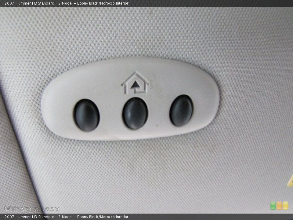 Ebony Black/Morocco Interior Controls for the 2007 Hummer H3  #73794104