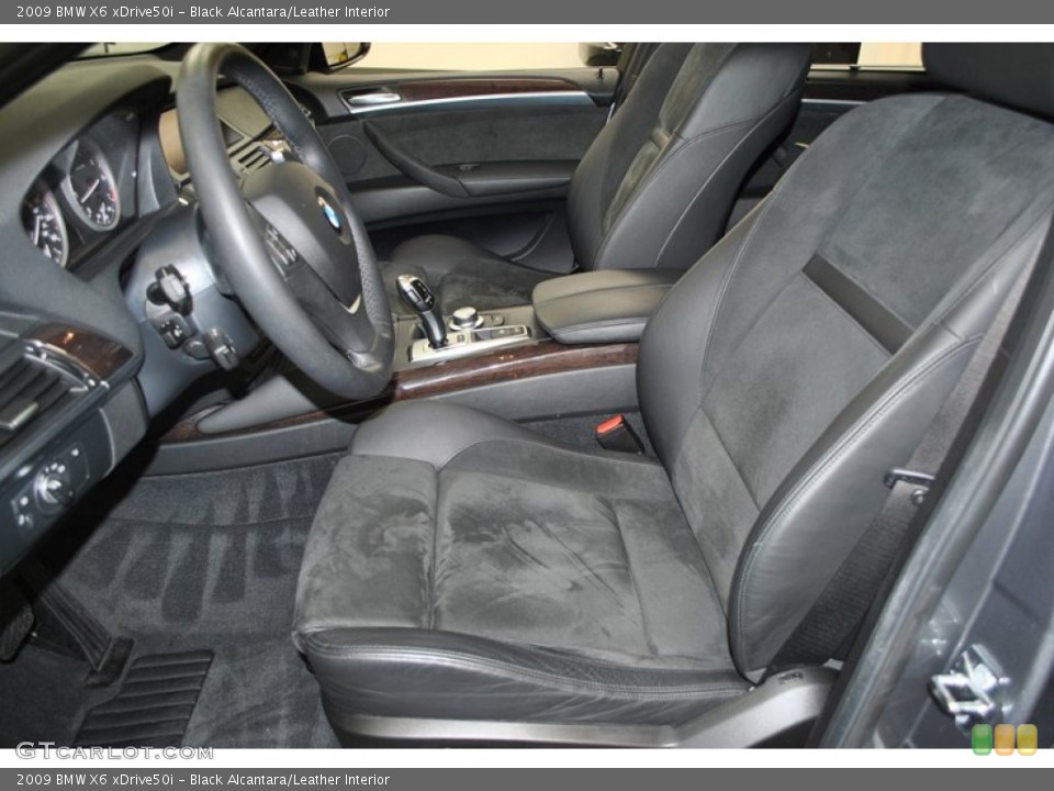 Black Alcantara/Leather Interior Front Seat for the 2009 BMW X6 xDrive50i #73795877