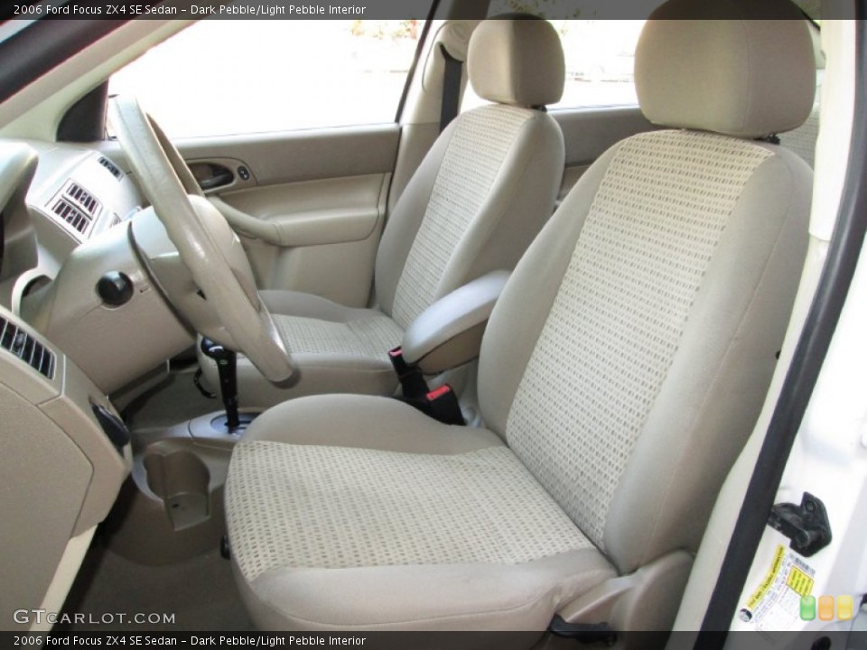 Dark Pebble/Light Pebble Interior Front Seat for the 2006 Ford Focus ZX4 SE Sedan #73797890