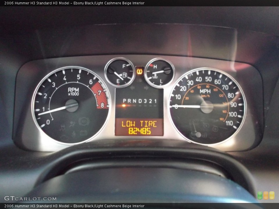 Ebony Black/Light Cashmere Beige Interior Gauges for the 2006 Hummer H3  #73798718