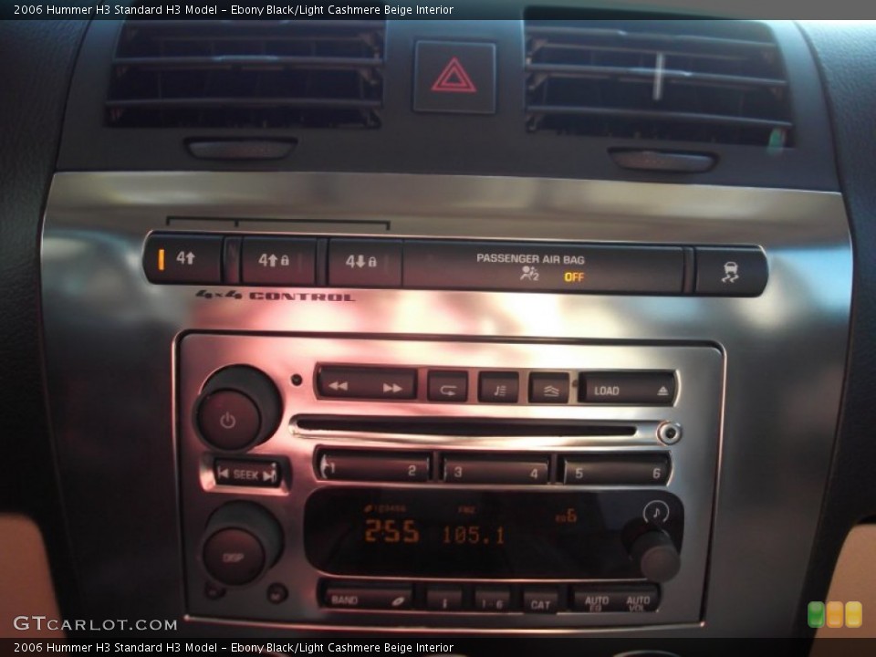 Ebony Black/Light Cashmere Beige Interior Controls for the 2006 Hummer H3  #73798760