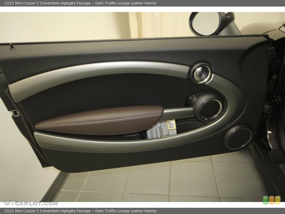 Dark Truffle Lounge Leather Interior Door Panel for the 2013 Mini Cooper S Convertible Highgate Package #73799432