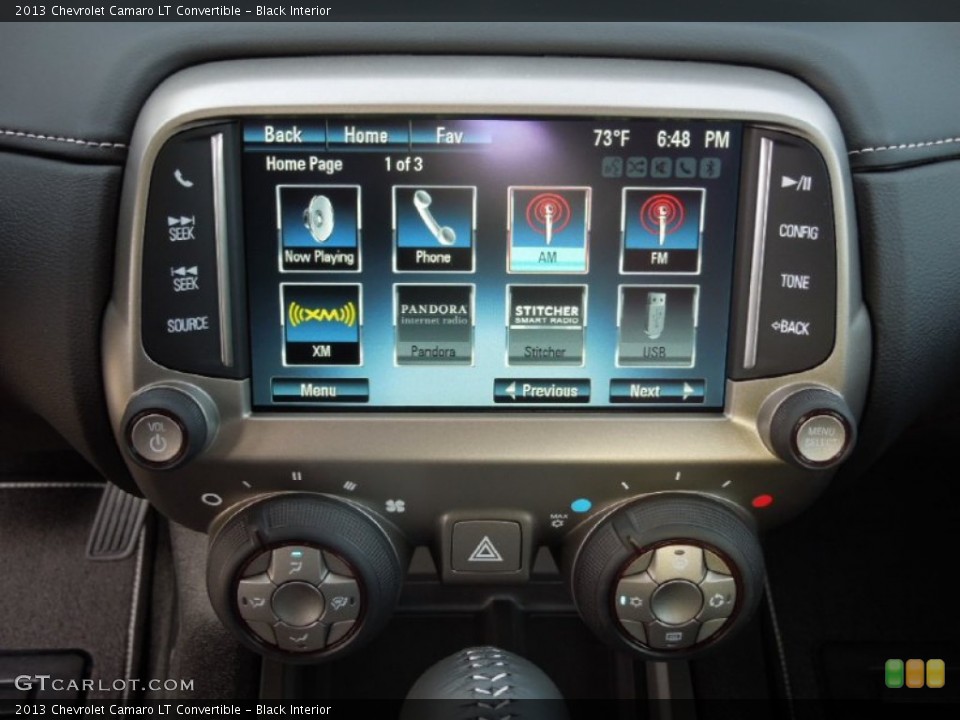 Black Interior Controls for the 2013 Chevrolet Camaro LT Convertible #73802038