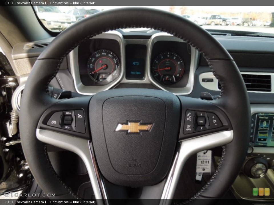 Black Interior Steering Wheel for the 2013 Chevrolet Camaro LT Convertible #73802051