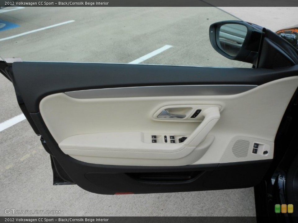 Black/Cornsilk Beige Interior Door Panel for the 2012 Volkswagen CC Sport #73802651