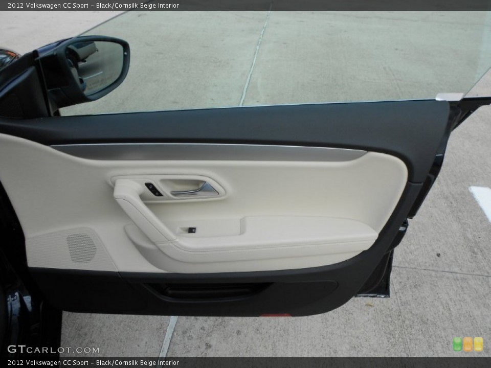 Black/Cornsilk Beige Interior Door Panel for the 2012 Volkswagen CC Sport #73802678