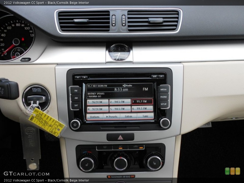 Black/Cornsilk Beige Interior Controls for the 2012 Volkswagen CC Sport #73802731
