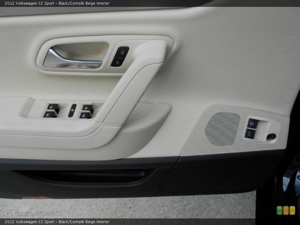 Black/Cornsilk Beige Interior Door Panel for the 2012 Volkswagen CC Sport #73802765