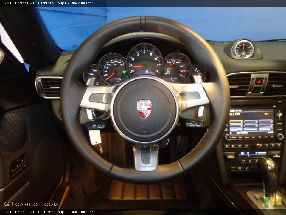Black Interior Steering Wheel for the 2011 Porsche 911 Carrera S Coupe #73804331
