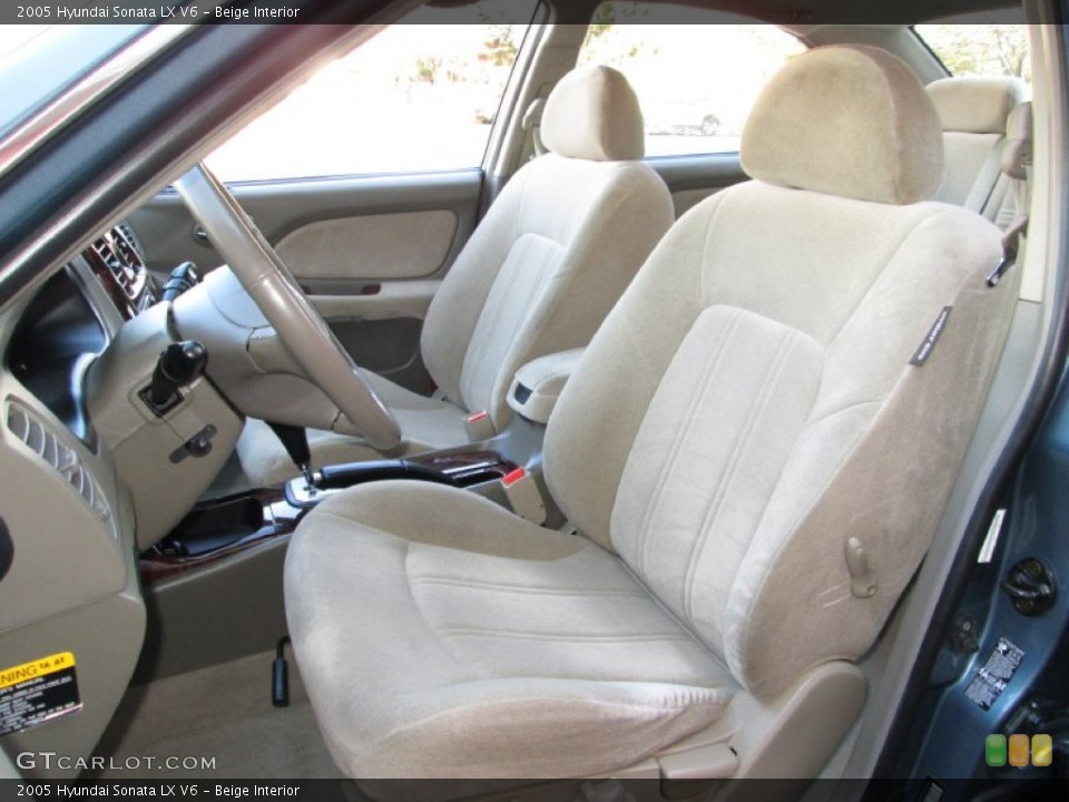 Beige Interior Front Seat for the 2005 Hyundai Sonata LX V6 #73810019