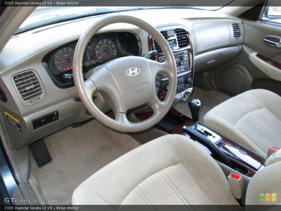 Beige 2005 Hyundai Sonata Interiors