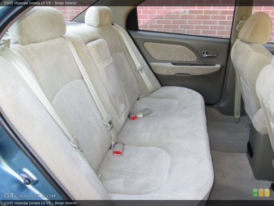 Beige Interior Rear Seat for the 2005 Hyundai Sonata LX V6 #73810115