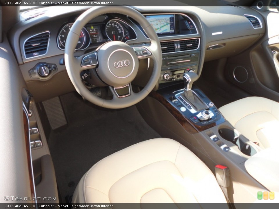 Velvet Beige/Moor Brown Interior Prime Interior for the 2013 Audi A5 2.0T Cabriolet #73810359