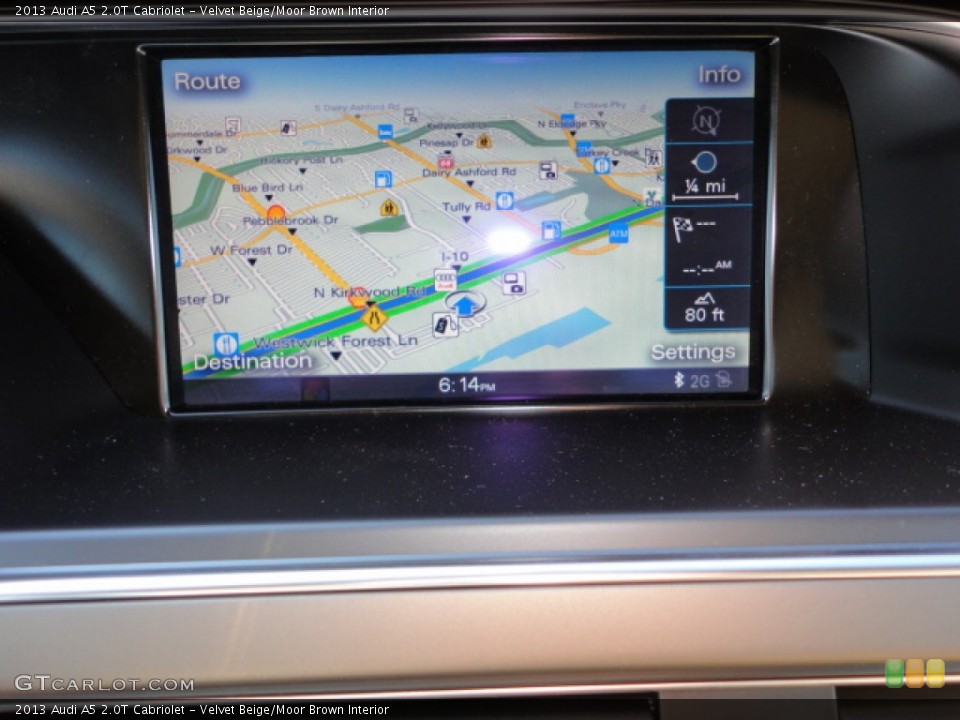 Velvet Beige/Moor Brown Interior Navigation for the 2013 Audi A5 2.0T Cabriolet #73810385
