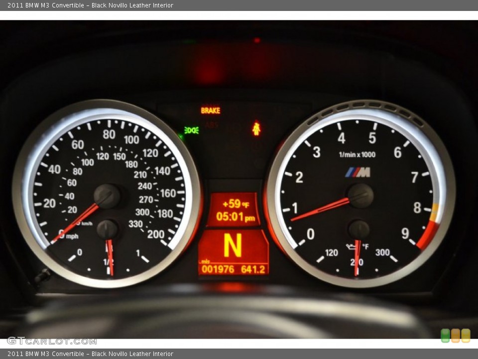 Black Novillo Leather Interior Gauges for the 2011 BMW M3 Convertible #73810709