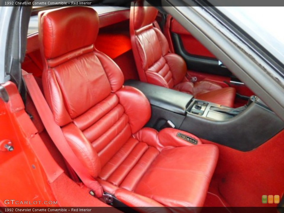 Red Interior Front Seat for the 1992 Chevrolet Corvette Convertible #73811318
