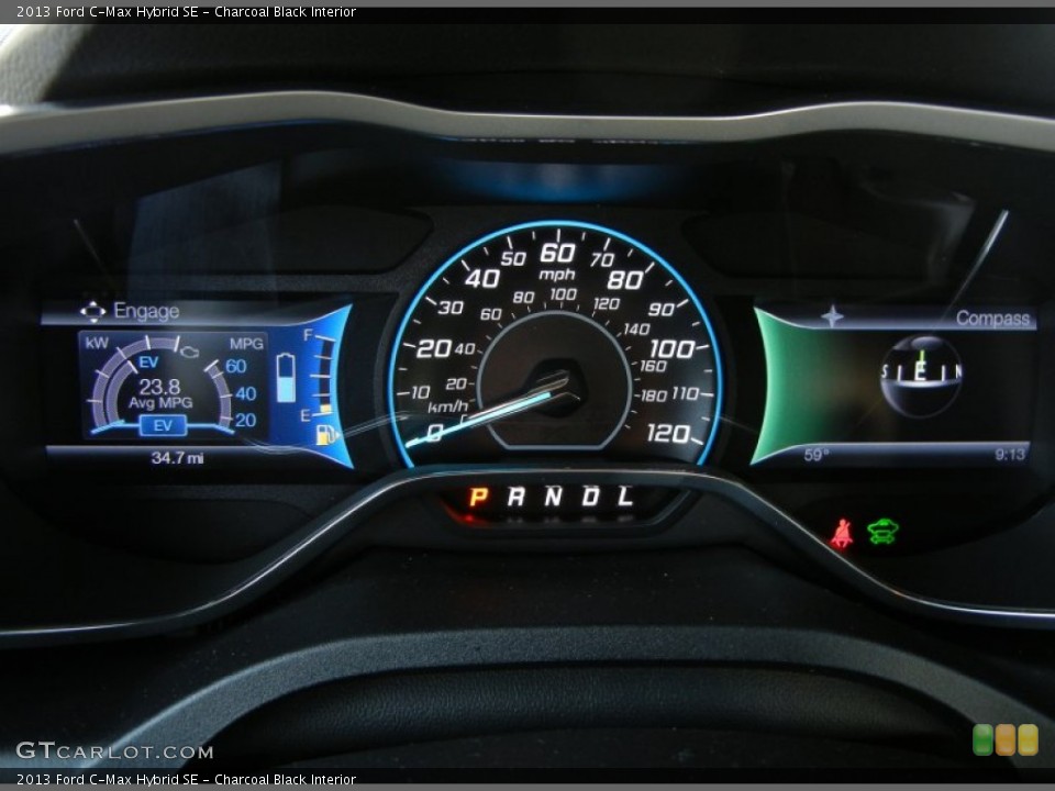 Charcoal Black Interior Gauges for the 2013 Ford C-Max Hybrid SE #73812017