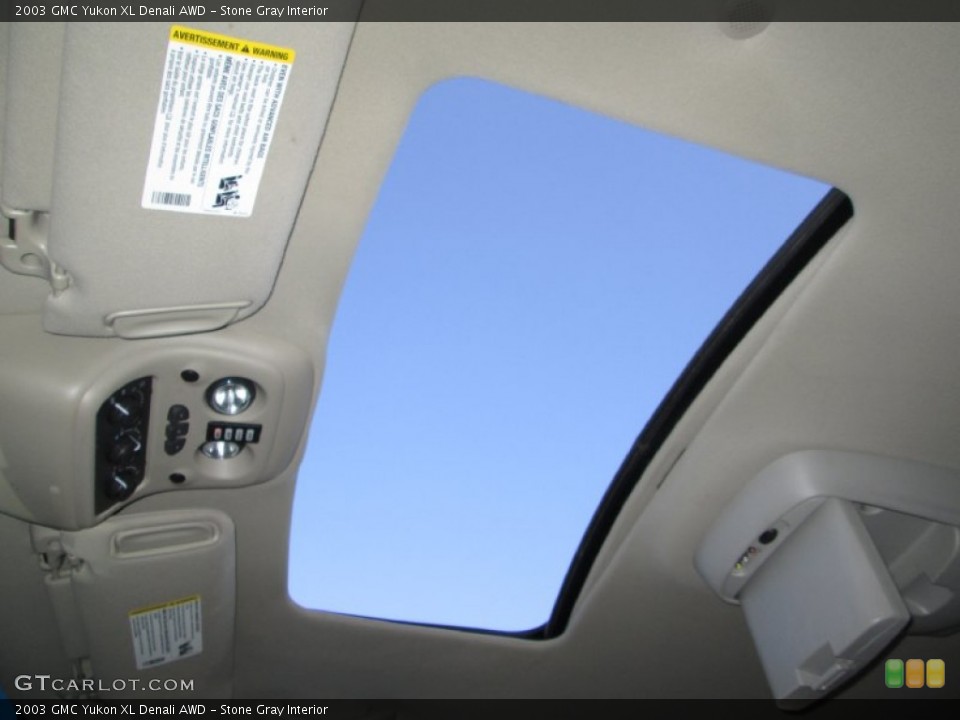 Stone Gray Interior Sunroof for the 2003 GMC Yukon XL Denali AWD #73812135