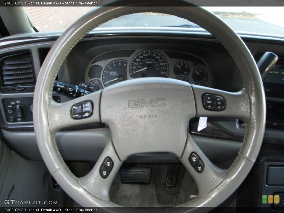 Stone Gray Interior Steering Wheel for the 2003 GMC Yukon XL Denali AWD #73812230