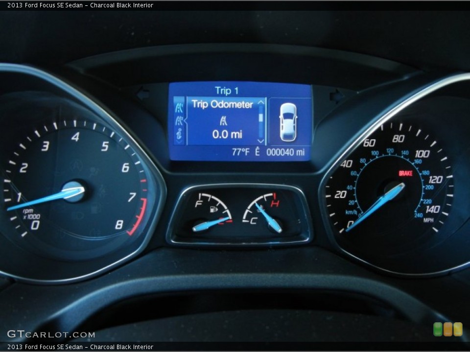 Charcoal Black Interior Gauges for the 2013 Ford Focus SE Sedan #73812526