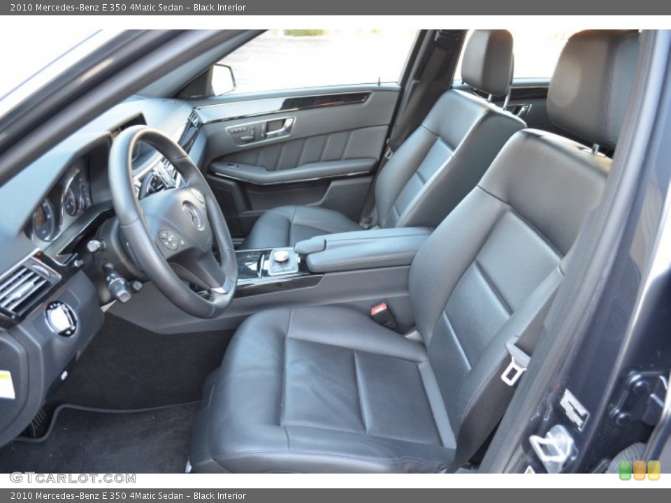 Black Interior Front Seat for the 2010 Mercedes-Benz E 350 4Matic Sedan #73816739