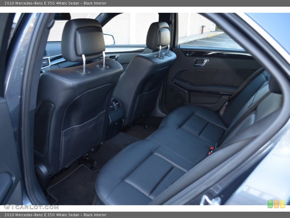 Black Interior Rear Seat for the 2010 Mercedes-Benz E 350 4Matic Sedan #73816745