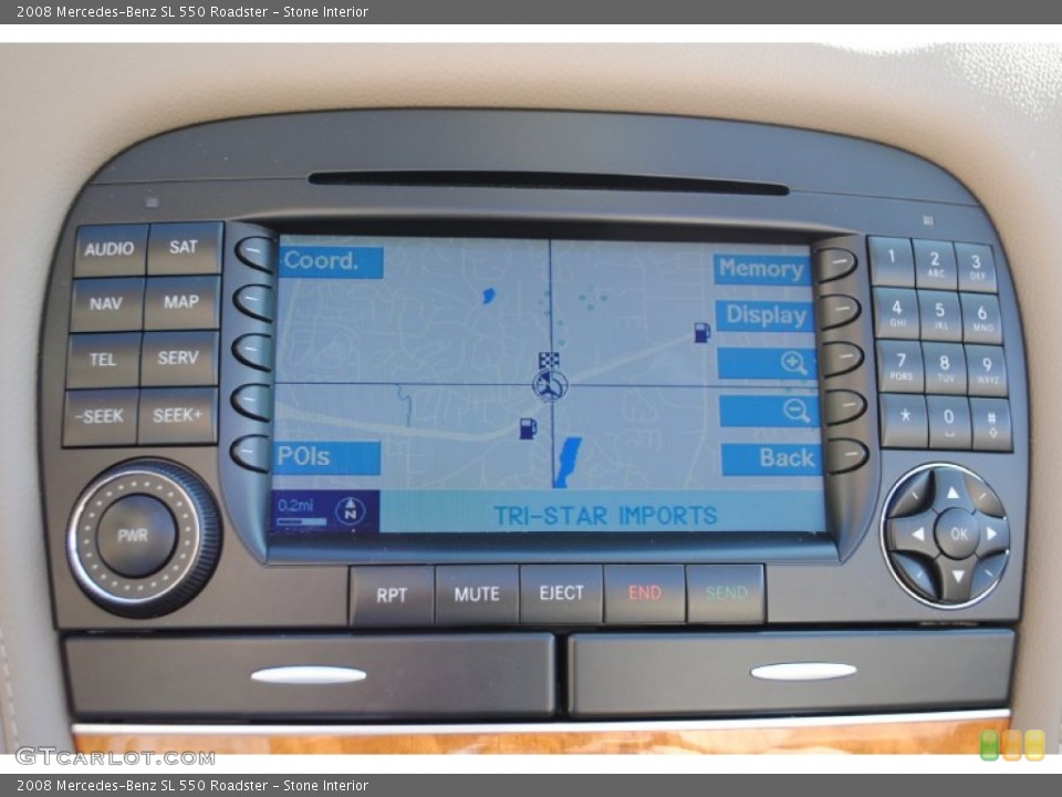 Stone Interior Navigation for the 2008 Mercedes-Benz SL 550 Roadster #73818146