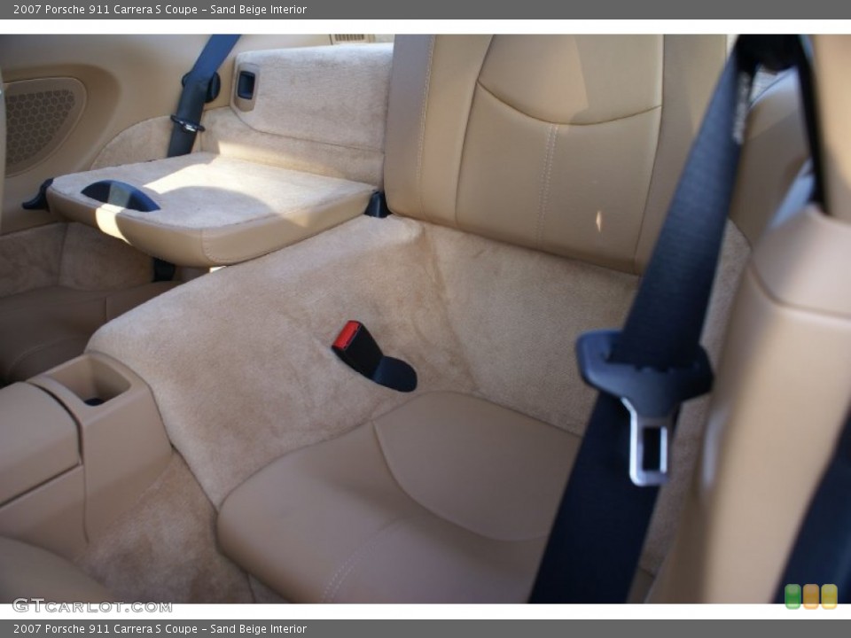Sand Beige Interior Rear Seat for the 2007 Porsche 911 Carrera S Coupe #73819835