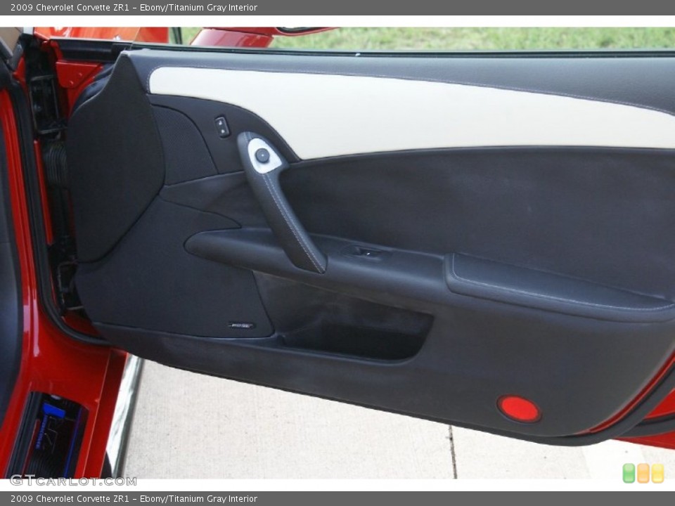 Ebony/Titanium Gray Interior Door Panel for the 2009 Chevrolet Corvette ZR1 #73820946