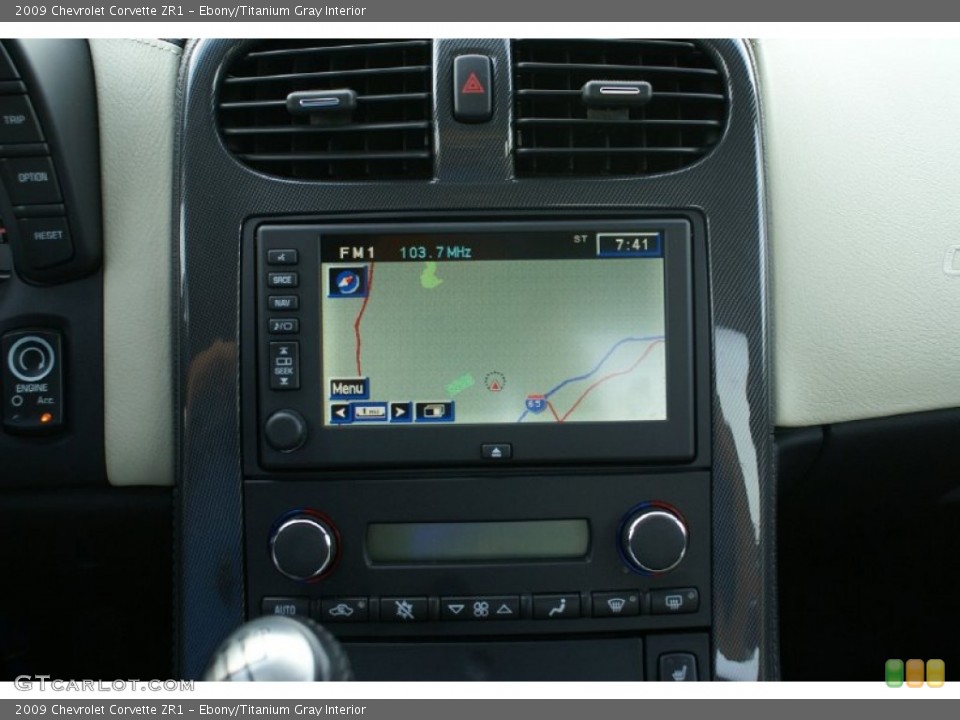 Ebony/Titanium Gray Interior Navigation for the 2009 Chevrolet Corvette ZR1 #73821126