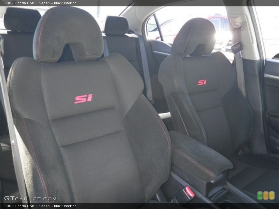 Black Interior Front Seat for the 2009 Honda Civic Si Sedan #73821494