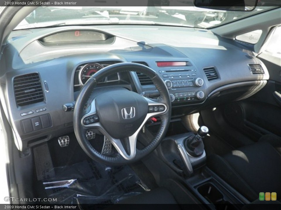 Black Interior Dashboard for the 2009 Honda Civic Si Sedan #73821653