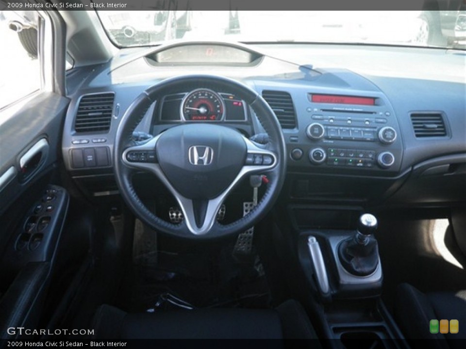 Black Interior Dashboard for the 2009 Honda Civic Si Sedan #73821700