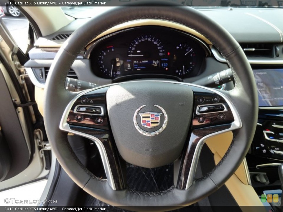 Caramel/Jet Black Interior Steering Wheel for the 2013 Cadillac XTS Luxury AWD #73823189
