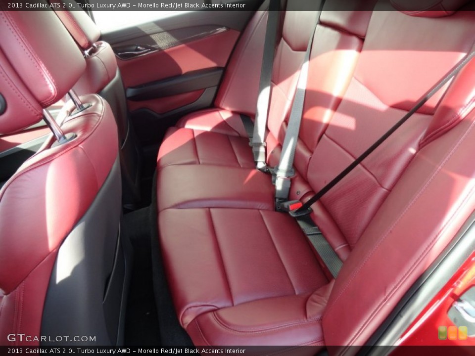 Morello Red/Jet Black Accents Interior Rear Seat for the 2013 Cadillac ATS 2.0L Turbo Luxury AWD #73823945