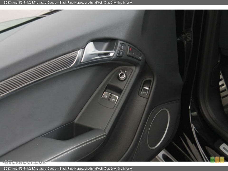 Black Fine Nappa Leather/Rock Gray Stitching Interior Controls for the 2013 Audi RS 5 4.2 FSI quattro Coupe #73829504
