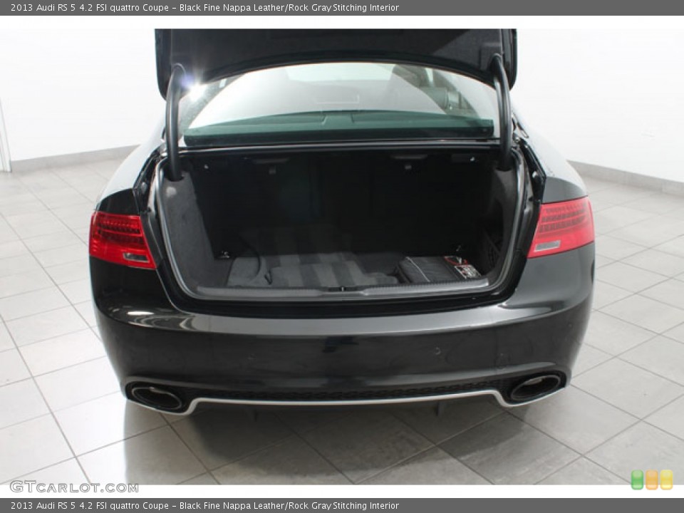 Black Fine Nappa Leather/Rock Gray Stitching Interior Trunk for the 2013 Audi RS 5 4.2 FSI quattro Coupe #73829615