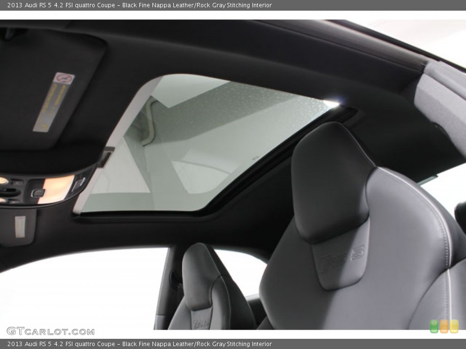 Black Fine Nappa Leather/Rock Gray Stitching Interior Sunroof for the 2013 Audi RS 5 4.2 FSI quattro Coupe #73829621
