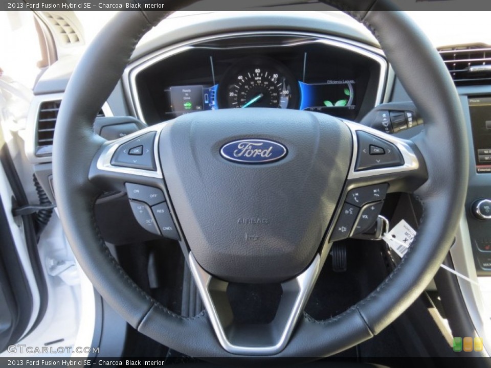 Charcoal Black Interior Steering Wheel for the 2013 Ford Fusion Hybrid SE #73830362
