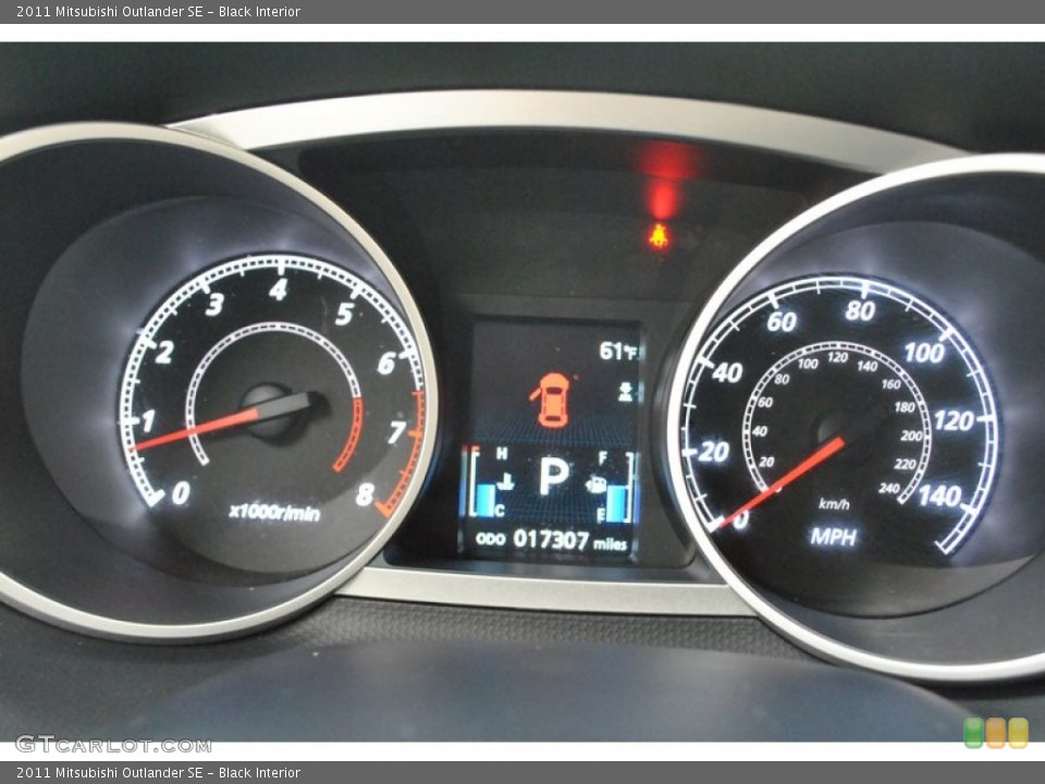 Black Interior Gauges for the 2011 Mitsubishi Outlander SE #73835261