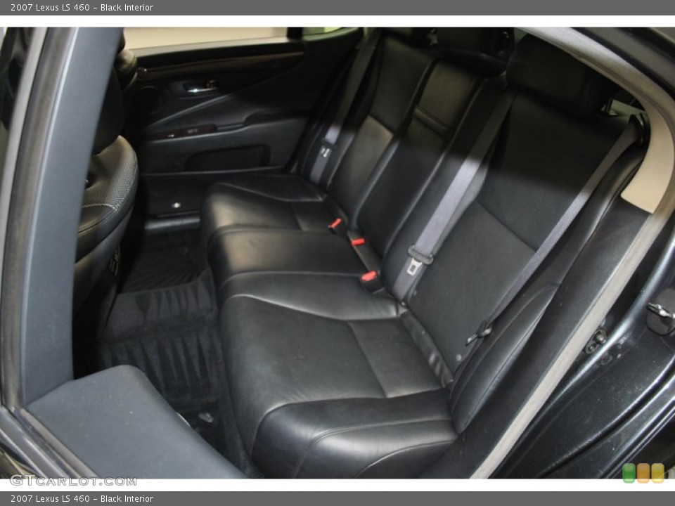 Black Interior Rear Seat for the 2007 Lexus LS 460 #73835687