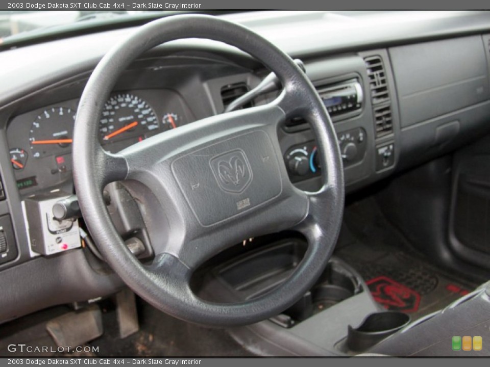 Dark Slate Gray Interior Steering Wheel for the 2003 Dodge Dakota SXT Club Cab 4x4 #73835717