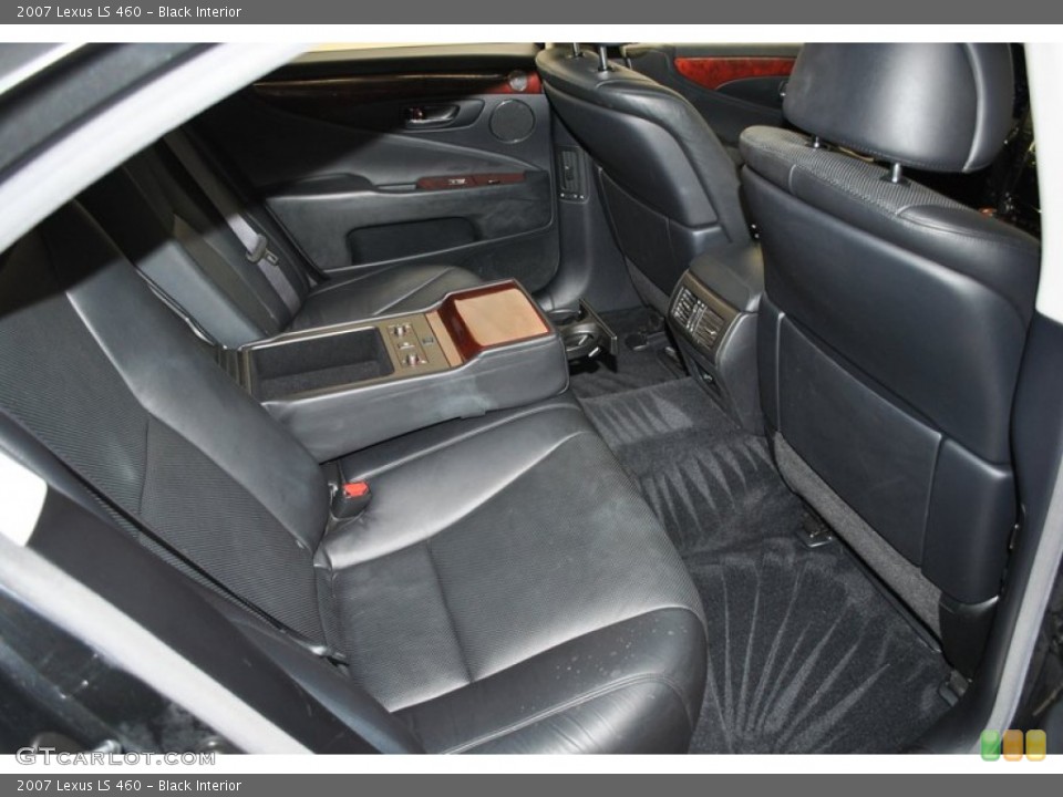 Black Interior Rear Seat for the 2007 Lexus LS 460 #73836359
