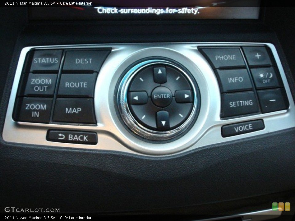 Cafe Latte Interior Controls for the 2011 Nissan Maxima 3.5 SV #73841281