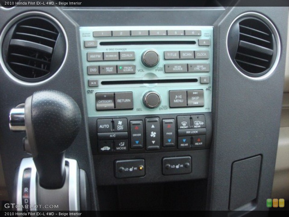 Beige Interior Controls for the 2010 Honda Pilot EX-L 4WD #73842205