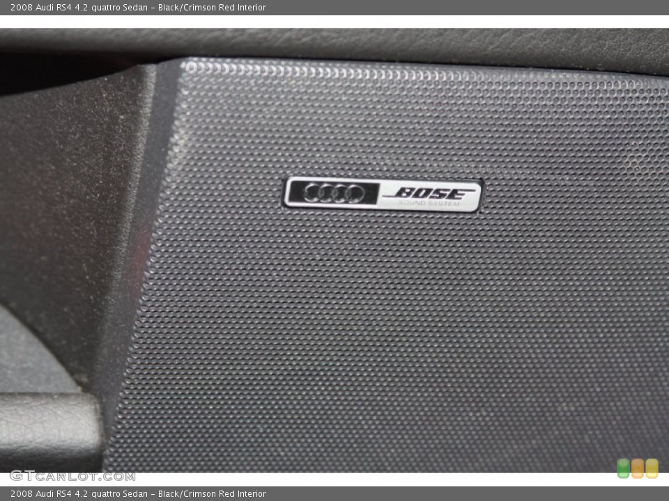 Black/Crimson Red Interior Audio System for the 2008 Audi RS4 4.2 quattro Sedan #73845053