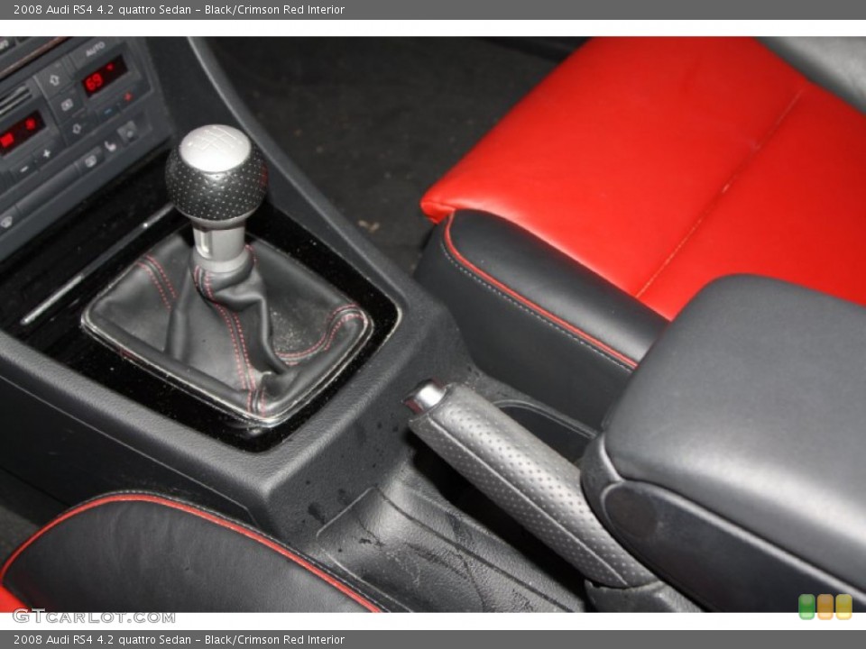 Black/Crimson Red Interior Transmission for the 2008 Audi RS4 4.2 quattro Sedan #73845149