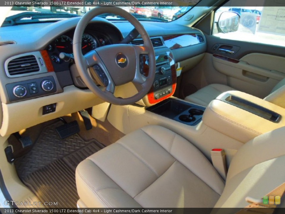 Light Cashmere/Dark Cashmere Interior Prime Interior for the 2013 Chevrolet Silverado 1500 LTZ Extended Cab 4x4 #73850762